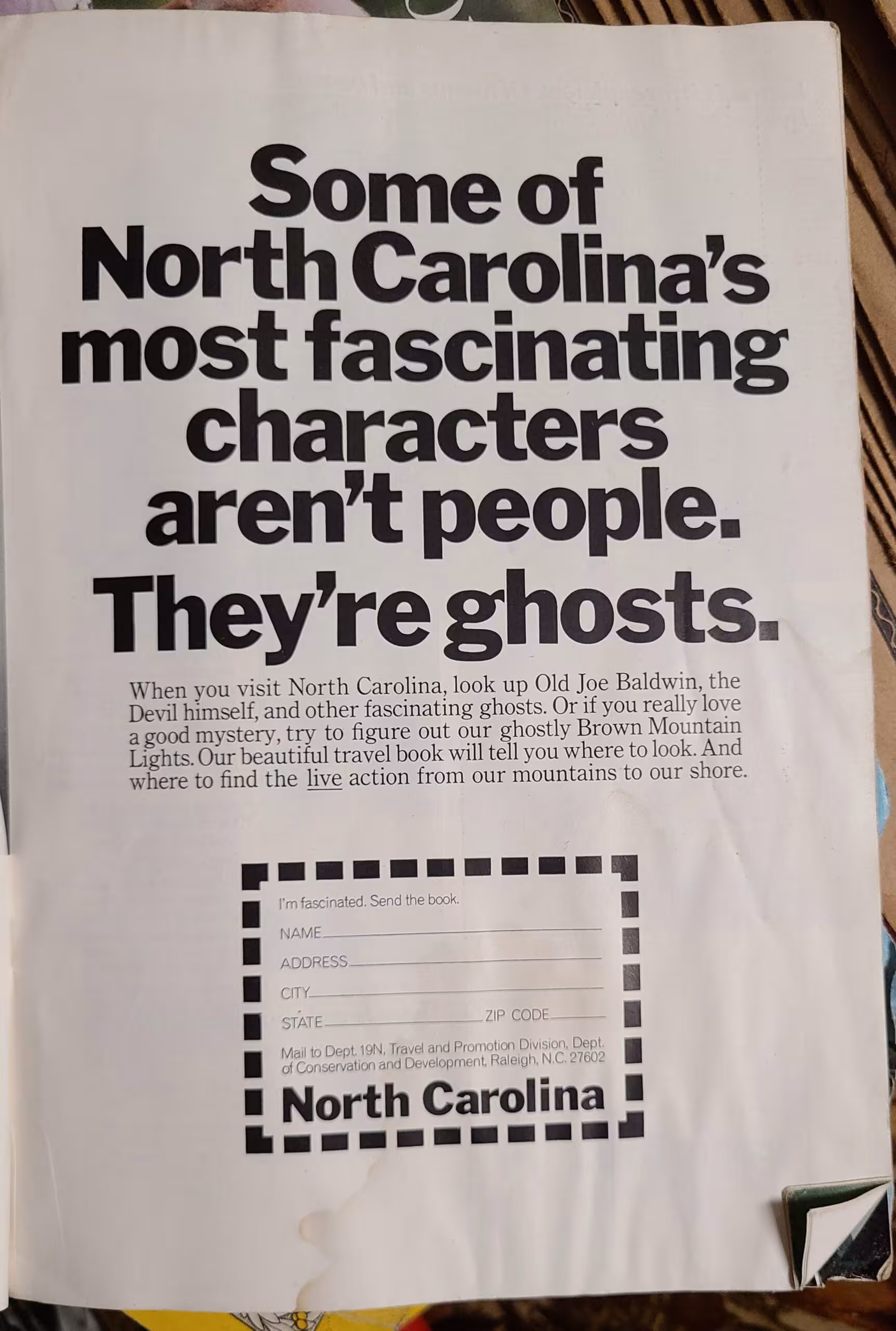 North Carolina Travel & Promotion, 1960s