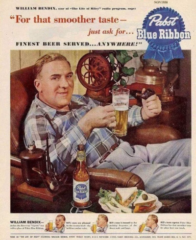 Pabst Blue Ribbon, 1950s