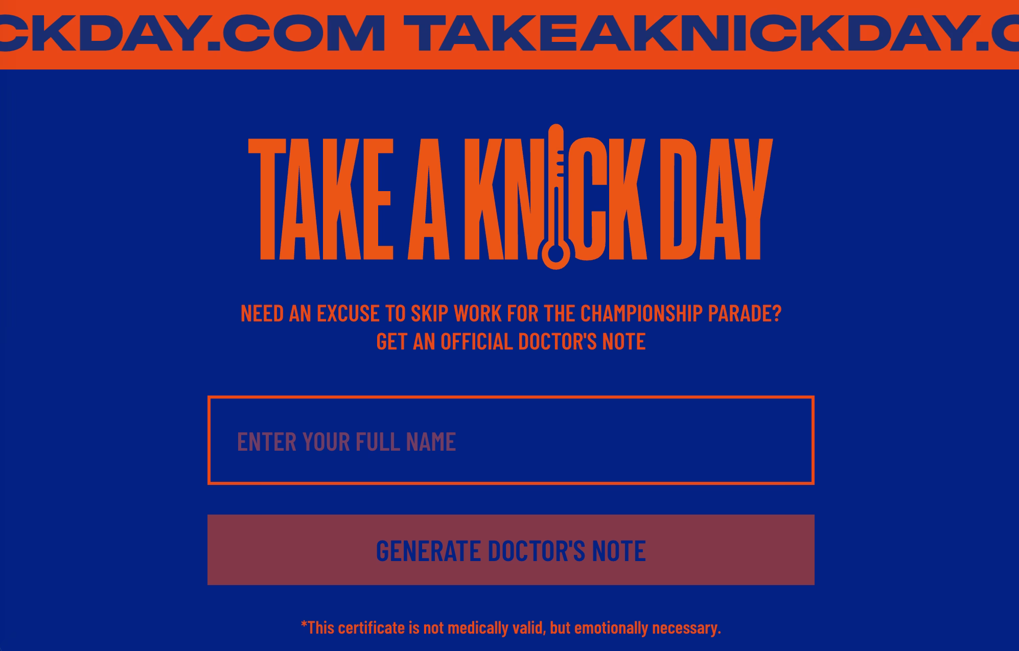 Take a Knick Day